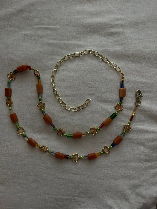 la flor beaded belt