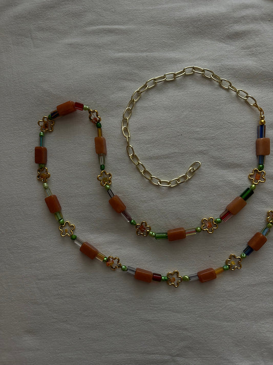 la flor beaded belt