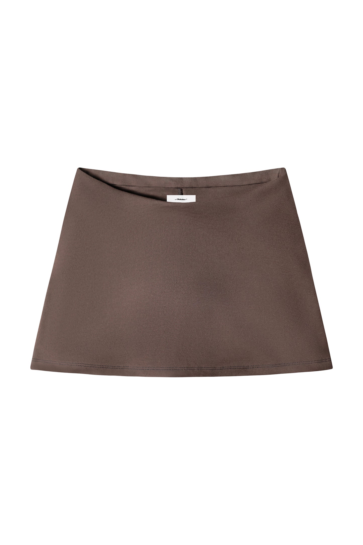 V-CUT MID RISE SKORT - BROWN
