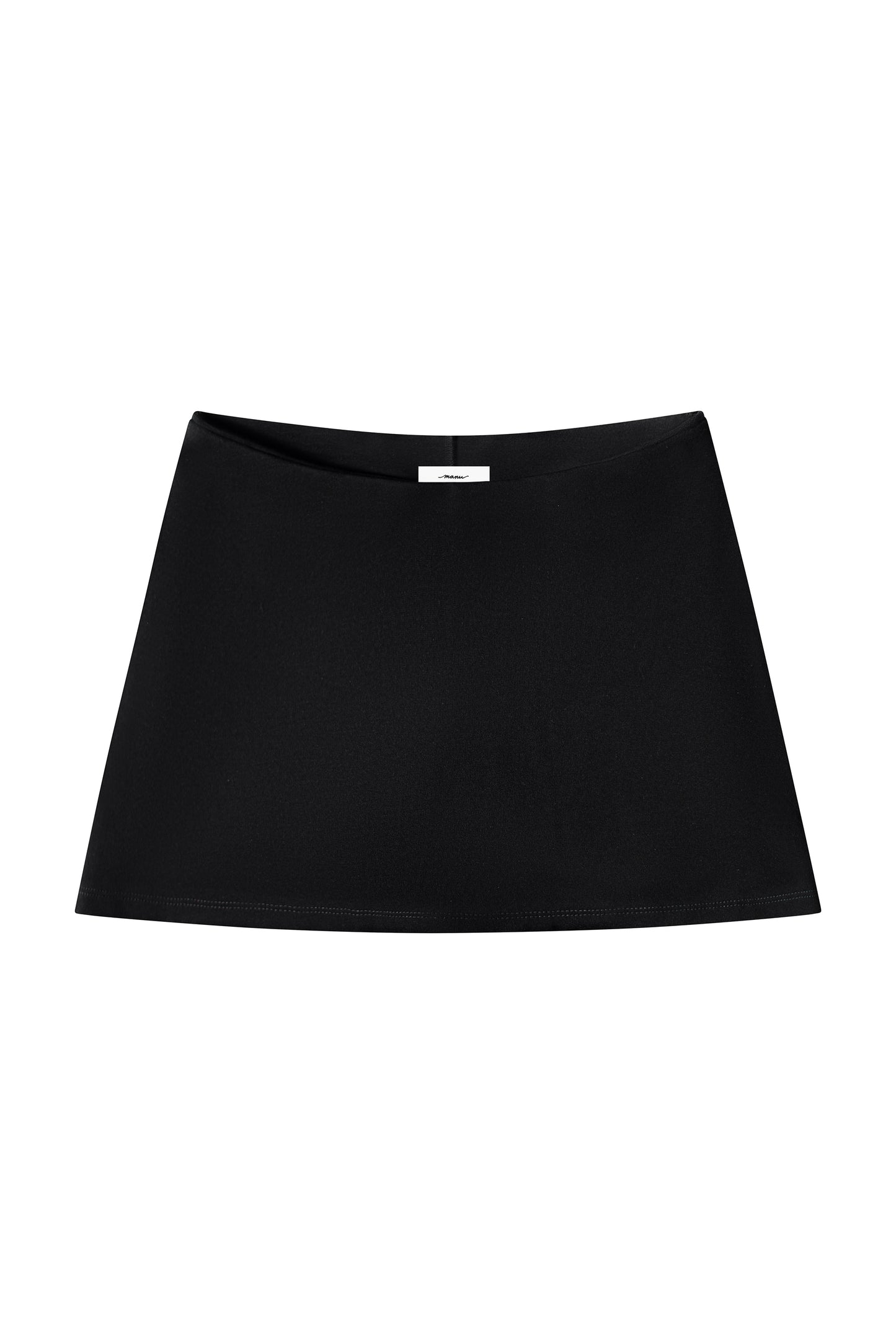 V-CUT MID RISE SKORT - BLACK