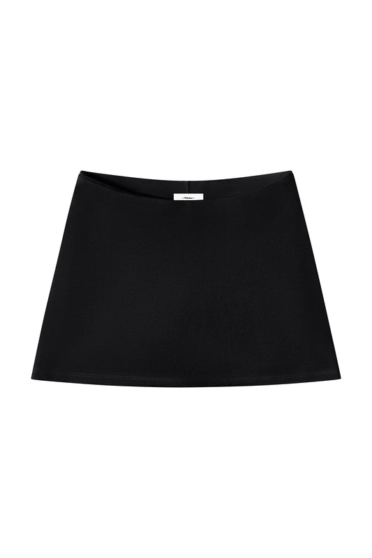 V-CUT MID RISE SKORT - BLACK