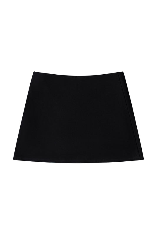 V-cut mid rise skort