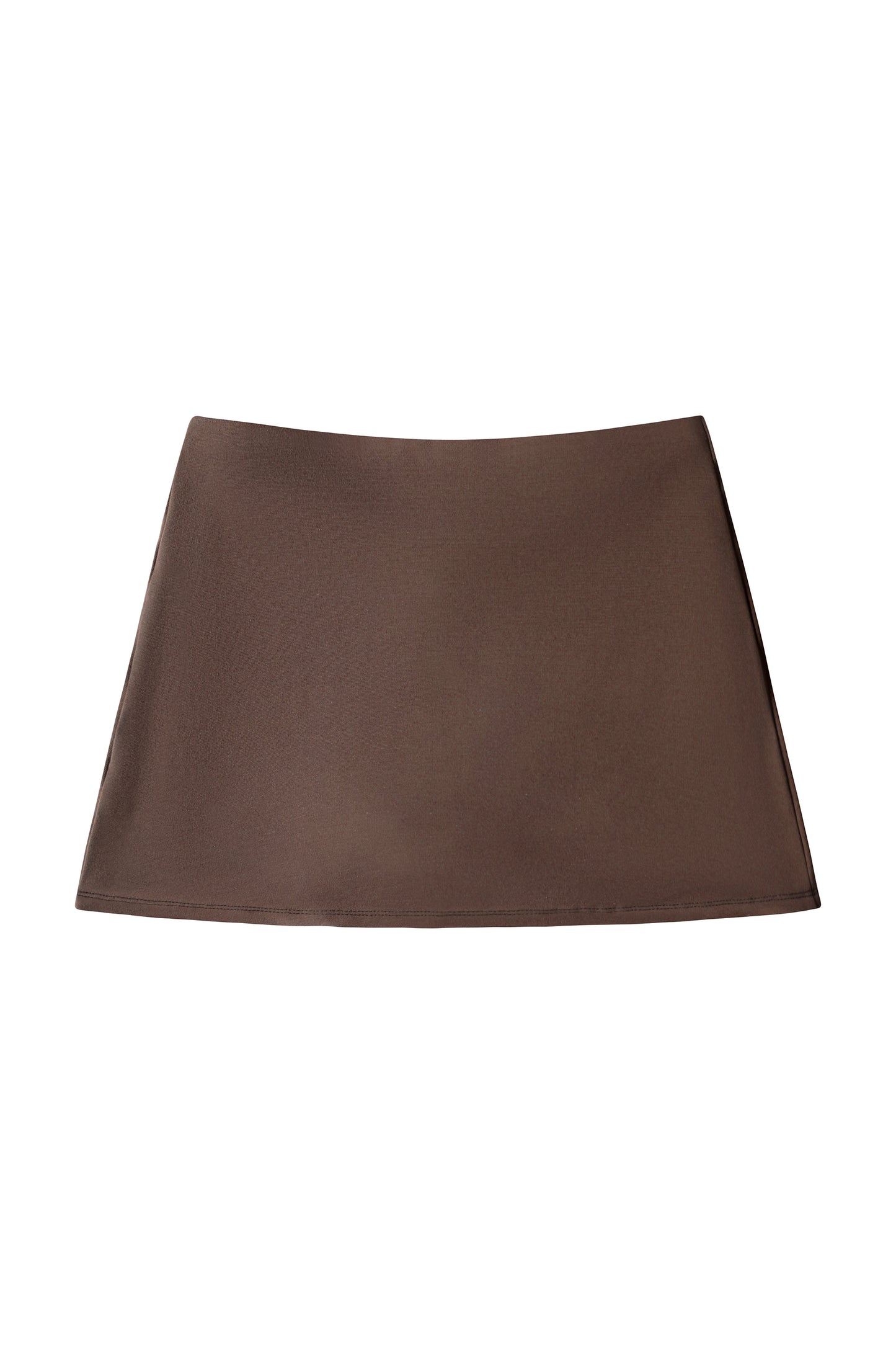 V-CUT MID RISE SKORT - BROWN